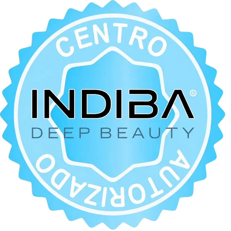 Sello INDIBA Centro Autorizado celeste