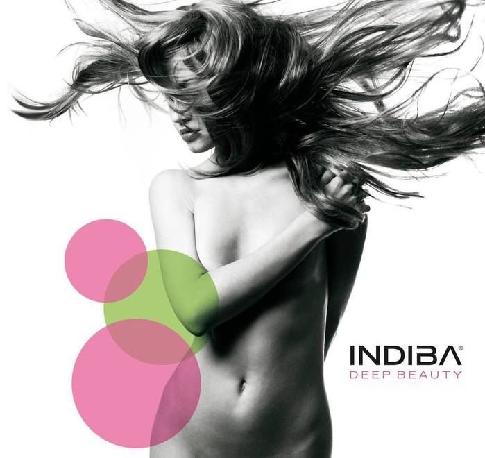 Campaña INDIBA Deep Beauty: silueta femenina con el logotipo INDIBA